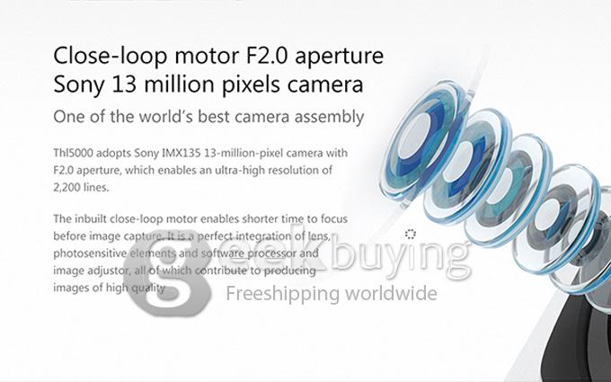 THL 5000 MTK6592T Octa Core 2.0GHz 5 Inch Android 4.4 OS Smartphone 2GB RAM 16GB ROM FHD IPS Phone 13MP CAM 5000mAh NFC/OTG/Gyroscope/Fast Charge Black