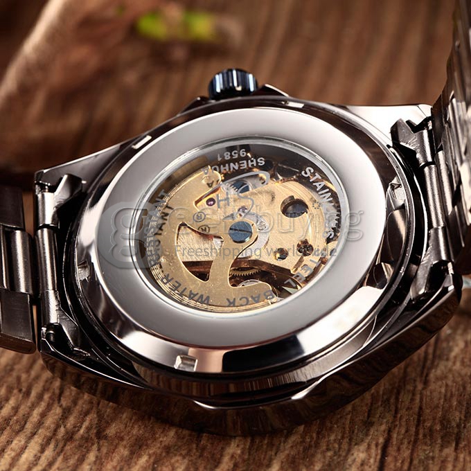 black analog wrist watch