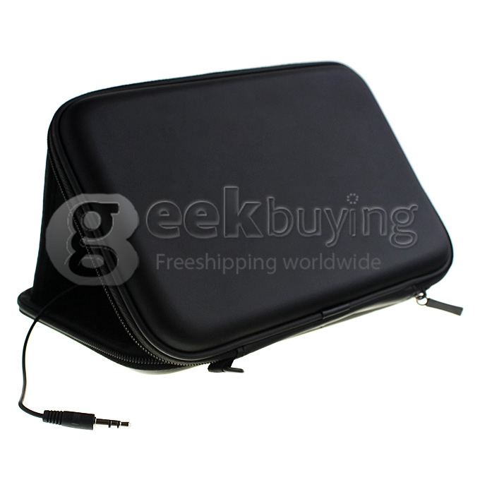 Universal 7 Inch Leather Cover Case with Music Package for Tablet PC Black