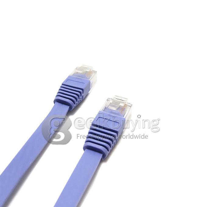 20M Ultra-thin CAT6a Flat Lan Cable RJ45(8P8C) to RJ45(8P8C) -Blue