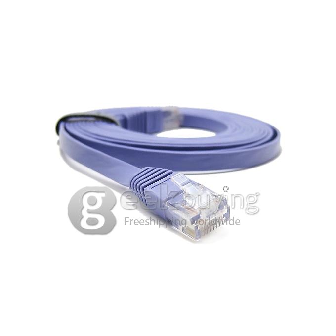 20M Ultra-thin CAT6a Flat Lan Cable RJ45(8P8C) to RJ45(8P8C) -Blue