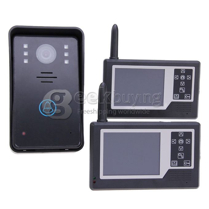 3.5" TFT Display 2.4GHz Wireless 1V2 Doorbell Intercom System