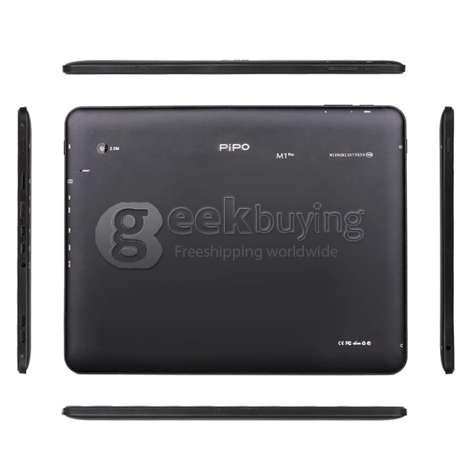 Pipo M1Pro RK3188 Quad Core 9.7 Inch Android 4.2 OS Tablet PC 1GB RAM 16GB ROM IPS Capacitive Touch Screen 1024*768 Black