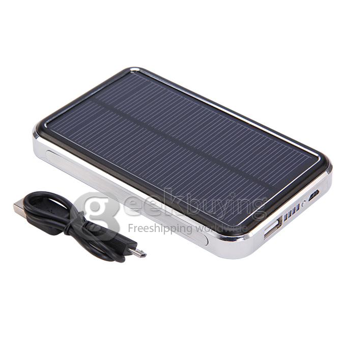 New Portable Panel Solar Charger 16800mAh USB Port Mobile Power Bank for iPhone/Samsung Galaxy - Black