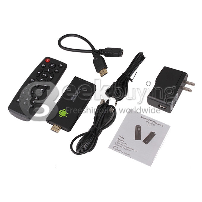 MK809IV Android 4.4 TV BOX RK3188 Quad Core Mini PC 2G/8G Bluetooth Black