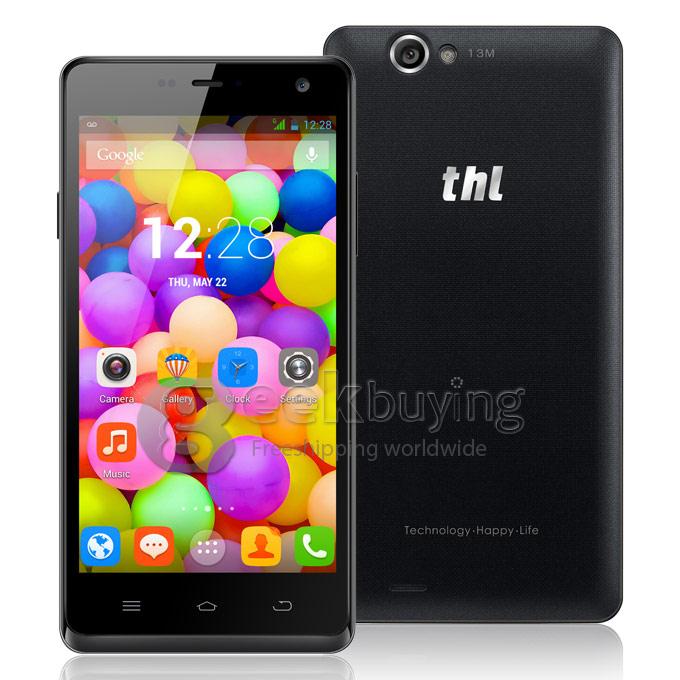 THL 5000 MTK6592T Octa Core 2.0GHz 5 Inch Android 4.4 OS Smartphone 2GB RAM 16GB ROM FHD IPS Phone 13MP CAM 5000mAh NFC/OTG/Gyroscope/Fast Charge Black
