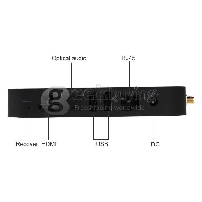 [Spain Stock] MINIX NEO X7 RK3188 Cortex A9 1.6GHz Quad Core Android 4.2.2 Mini TV BOX HDMI HDD Player 2G/16G Bluetooth V4.0 External WiFi Antenna - Black