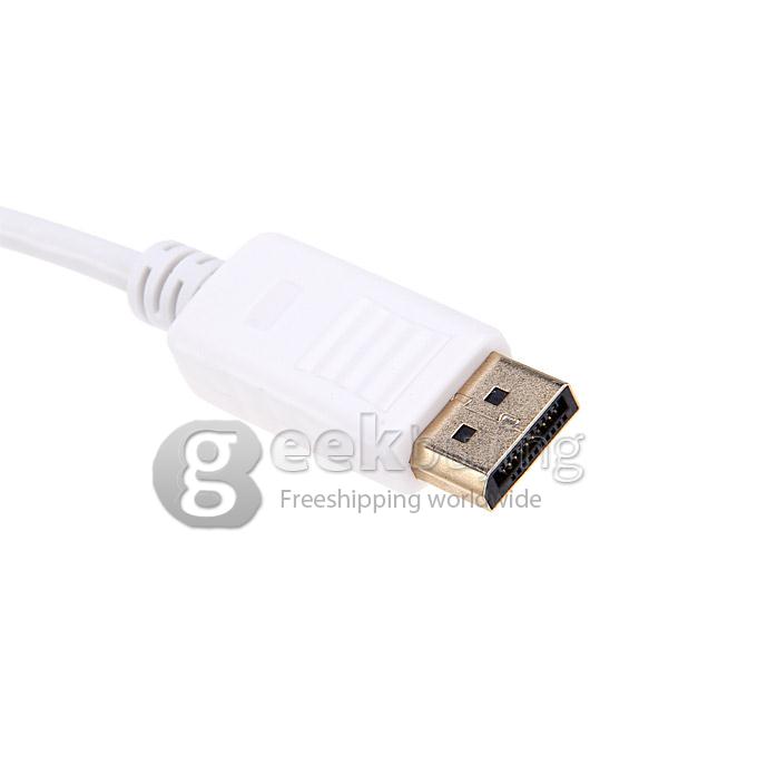 DisplayPort DP Male to DVI Female Converter Adapter Cable - White