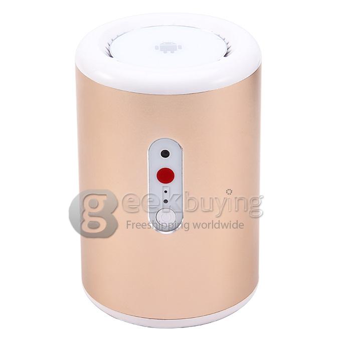 X88 Cylinder RK3188 Quad Core 1.6GHz Android 4.4 Mini TV BOX HDMI HDD Player 2G/8G Bluetooth OTG Built-in MIC 3.0MP Camera Miracast DLNA - Gold