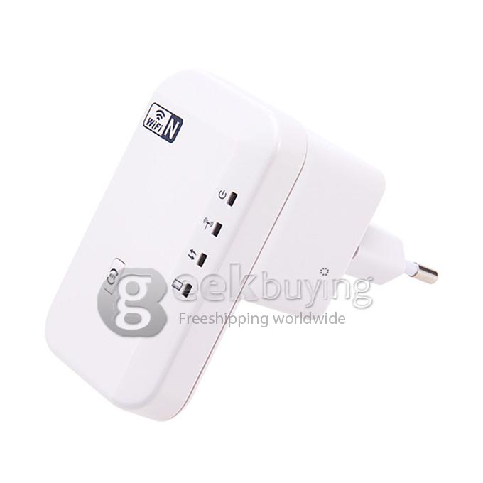EU Plug High Speed 300Mbps Wireless-N Wifi Repeater Extender with WPS Button Less Deadzone More Surfing