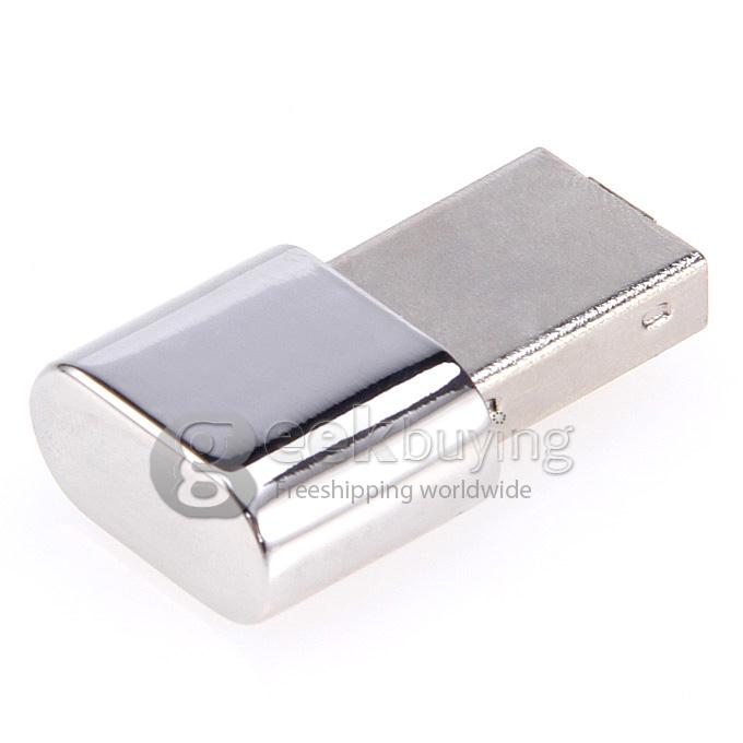Fashion Design 4G USB 2.0 Flash Disk Memory Stick Drive with Blink CZ Diamond - Silver