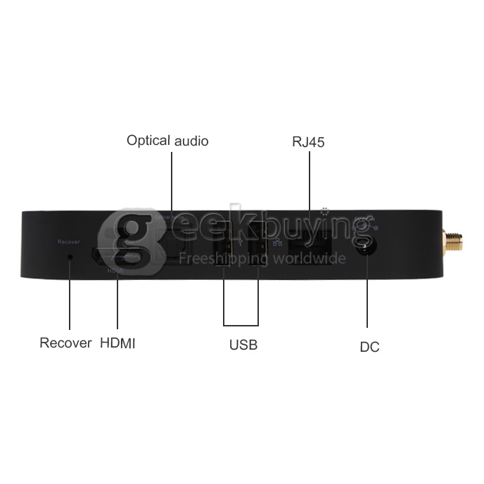 MINIX NEO X7 RK3188 Cortex A9 1.6GHz Quad Core Android 4.2.2 Mini TV BOX HDMI HDD Player 2G/16G Bluetooth V4.0 External WiFi Antenna - Black