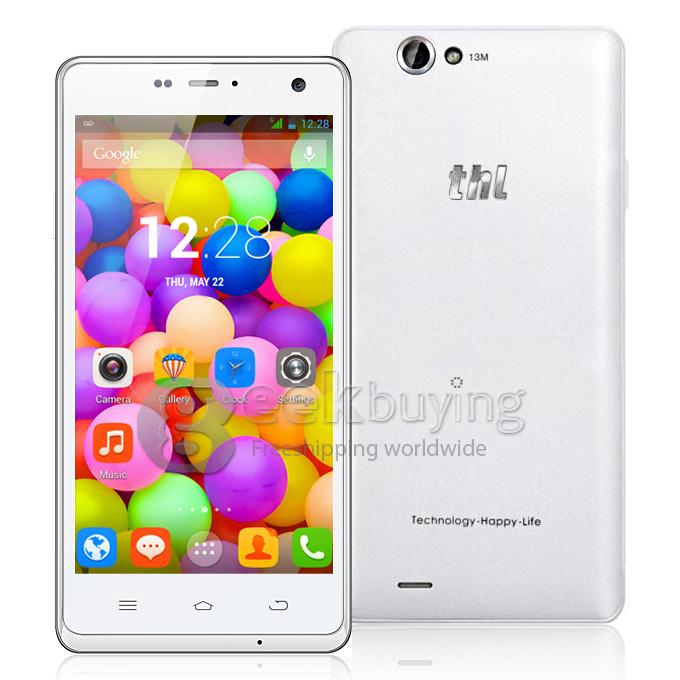 THL 5000 MTK6592T Octa Core 2.0GHz 5 Inch Android 4.4 OS Smartphone 2GB RAM 16GB ROM FHD IPS Phone 13MP CAM 5000mAh NFC/OTG/Gyroscope/Fast Charge White