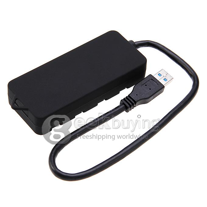 Super Speed 5Gbps 4 Ports USB 3.0 HUB with On/Off Switch for Laptop Desktop PC - Black