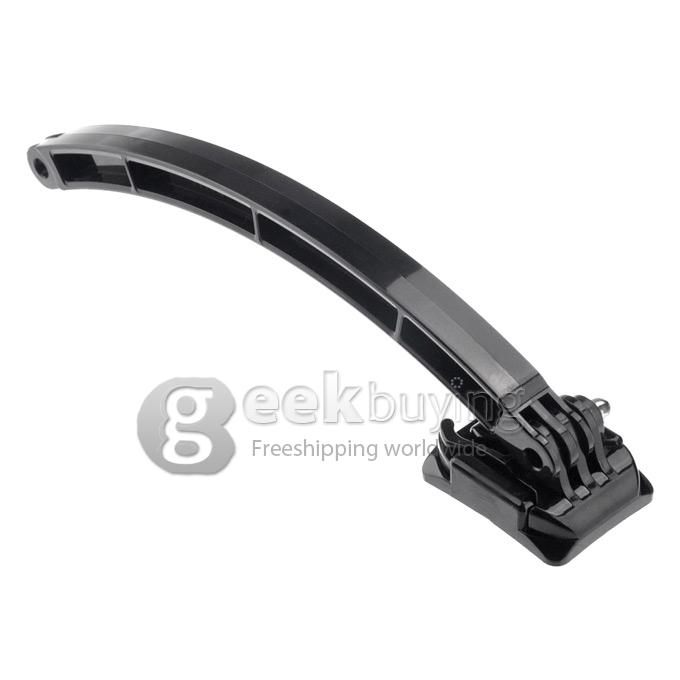 3-in-1 Helmet Camera Extension Arm Kit + Curved Mount 3M Adhesive Pad Mount for GoPro Hero 4 3 2 1 SJ4000 Xiaomi Keecoo Yi Xiaoyi