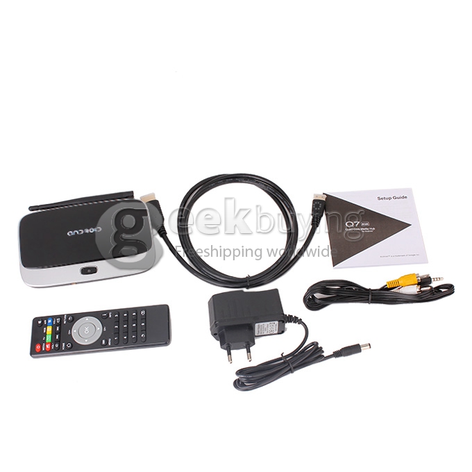 Q7 RK3188T Bluetooth v4.0 Android 4.2 TV BOX HDMI HDD Player XBMC External 2.4GHZ Wifi Antenna Ethernet Port BT v4.0 -Black