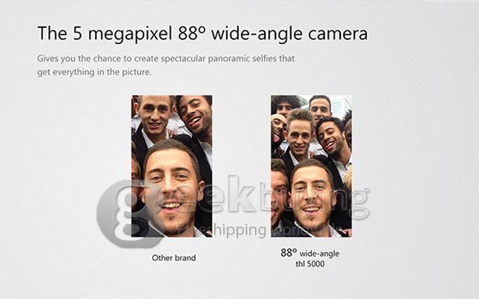 THL 5000 MTK6592T Octa Core 2.0GHz 5 Inch Android 4.4 OS Smartphone 2GB RAM 16GB ROM FHD IPS Phone 13MP CAM 5000mAh NFC/OTG/Gyroscope/Fast Charge White