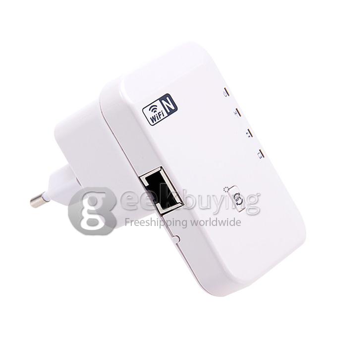 EU Plug High Speed 300Mbps Wireless-N Wifi Repeater Extender with WPS Button Less Deadzone More Surfing
