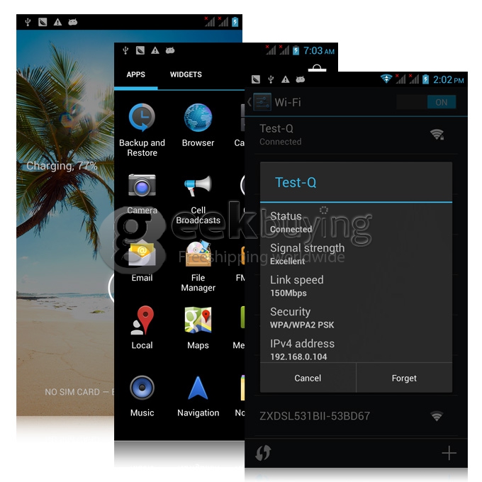 CUBOT ONE MTK6589T Quad Core 1.5GHz 4.7Inch Android 4.2 OS Smartphone 1G RAM 8G ROM 12.6MP 3G/GPS - Black