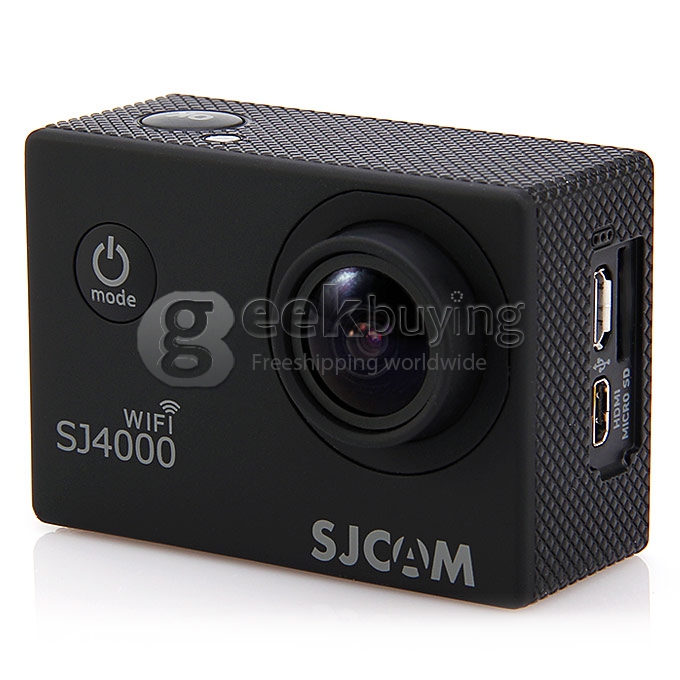 [Spain Stock] Original SJCAM SJ4000 WiFi Action Camera Novatek 12MP 1080P H.264 1.5 Inch 170 Degree Wide Angle Lens Waterproof Diving HD Camcorder Car DVR support AV out - Black