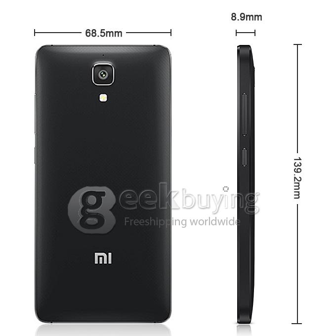 Xiaomi Mi4 Snapdragon801 Krait 400 Quad Core 2.5GHz 5.0Inch MIUI V5(based on Android 4.4.3) Smartphone 3GB RAM 16GB ROM 13.0MP Camera  FHD IPS Screen