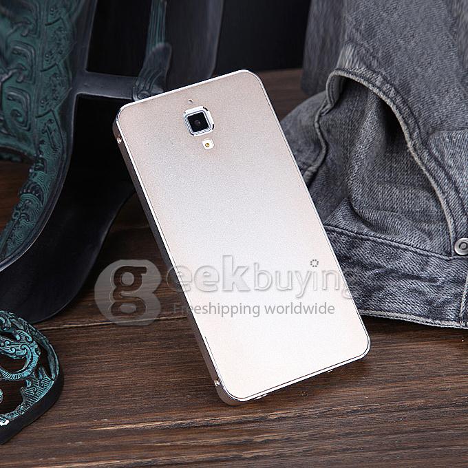 [Spain Stock] Luxury Fashion Ultrathin Aluminum Full Metal Back Cover Hard Case For Xiaomi 4 Mi4 -Golden