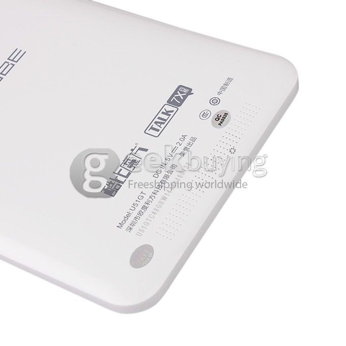 Cube TALK 7X U51GT MTK8382 Quad Core 7 Inch Android 4.2 OS 3G Phablet Tablet PC 1GB RAM 8GB ROM Capacitive Touch Screen 1024*600 - White