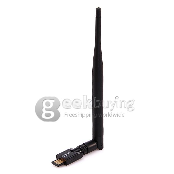 EDUP EP-MS150N 2.4GHz 802.11n/b/g 150Mbps USB2.0 Wireless Adapter LAN Card with Detachable 6dBi Antenna