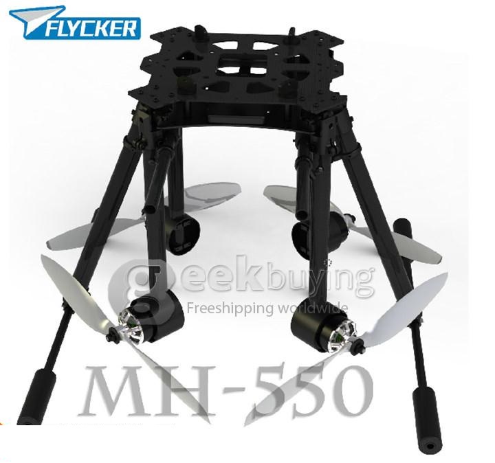 Flycker MH550 550mm Fiber Glass Folding Quadcopter Frame Kit for FPV