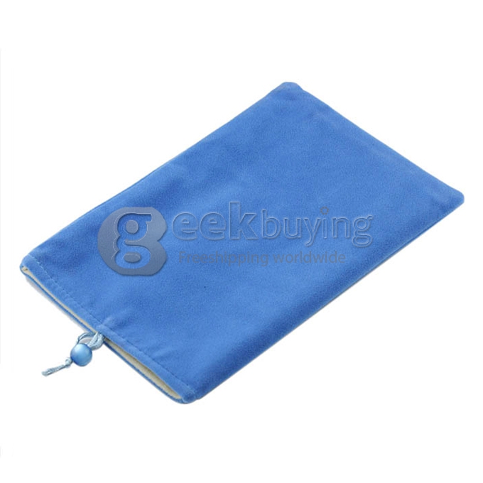 Blue Velvet Sleeve Pouch Case for 7 Inch Laptop/Notebook Computer/MID(CN100742)