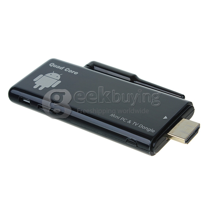 EU Plug CX-919 Rockchip RK3188T Cortex A9 1.4GHz Quad Core Google Android 4.2 Mini TV BOX Dongle 2G/8G Bluetooth External Wifi Antenna - Black