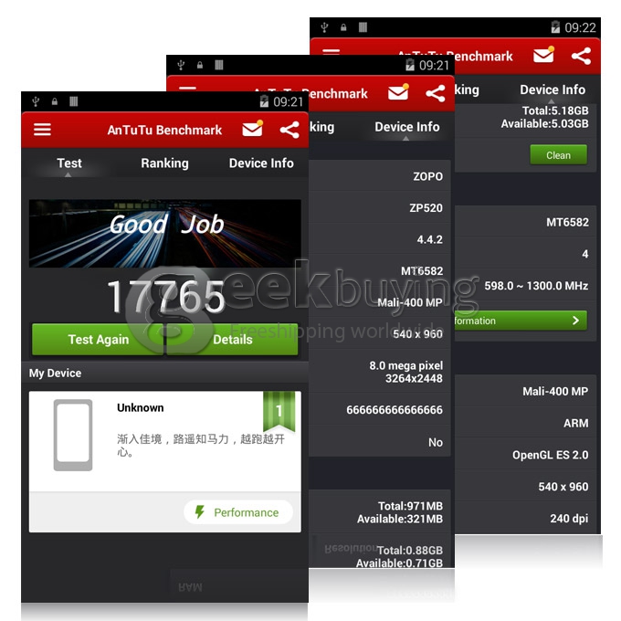ZOPO C5 MTK6582 Quad Core 1.3GHz 5.5 Inch Android 4.4 OS Smartphone 1GB RAM 8GB ROM 4G FDD-LTE 8.0MP IPS QHD Screen OTG/GPS White