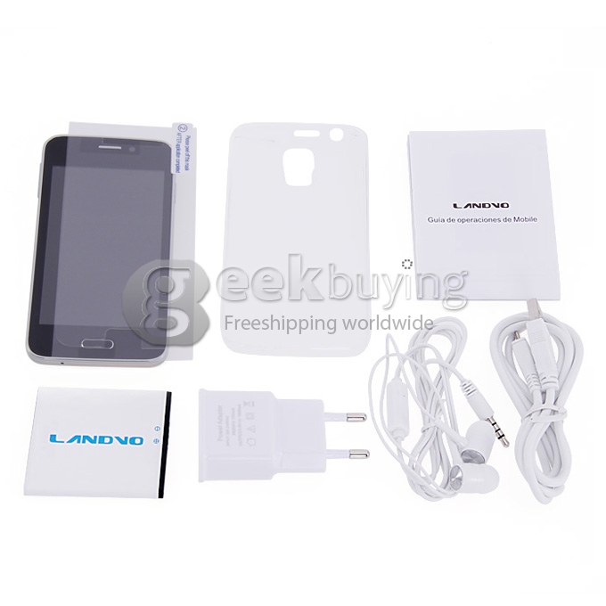 Landvo L100 MTK6572W Dual Core 1.0GHz 4.0 Inch Android 4.2 OS Smartphone 512MB RAM 4GB ROM 2.0MP 3G GPS Dark Blue