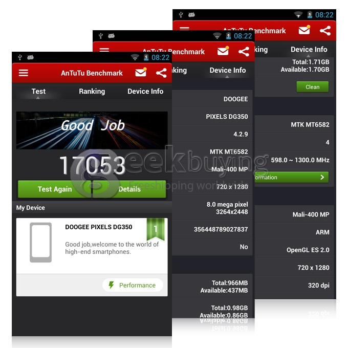 Doogee PIXELS DG350 MTK6582 Quad Core 1.3GHz 4.7 Inch Android 4.2.9 OS Smartphone 1GB RAM 4GB ROM 8.0MP IPS HD Screen White