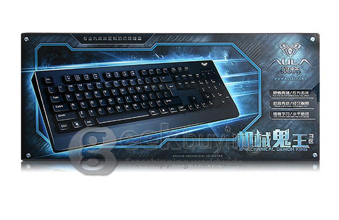 AULA Mechanical Demon King 3-district Professional USB Wired Gaming Keyboard with 104 keys - gray