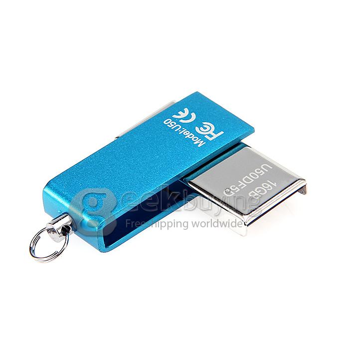 Eaget U50 Rotatable Design 16GB USB 3.0 Super Speed USB Flash Drive U Disk USB Memory Stick USB Pen Drive - Blue