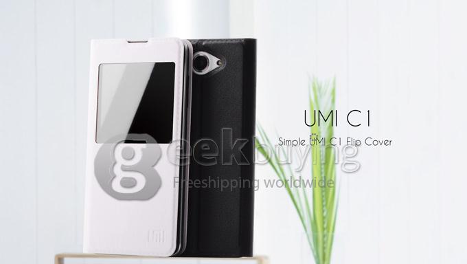 Original Protective PU Leather Hard Flip Cover Shell for UMI C1 - White
