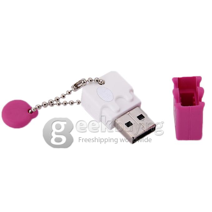 HP V178 32GB Ice Cream Shape USB 2.0 High Speed Flash Drive U Disk Memory Stick USB Drive with Keychain - Pink