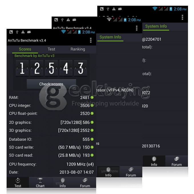 CUBOT ONE MTK6589T Quad Core 1.5GHz 4.7Inch Android 4.2 OS Smartphone 1G RAM 8G ROM 12.6MP 3G/GPS - Black