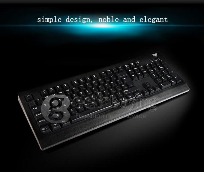 AULA Mechanical Demon King 3-district Professional USB Wired Gaming Keyboard with 104 keys - gray