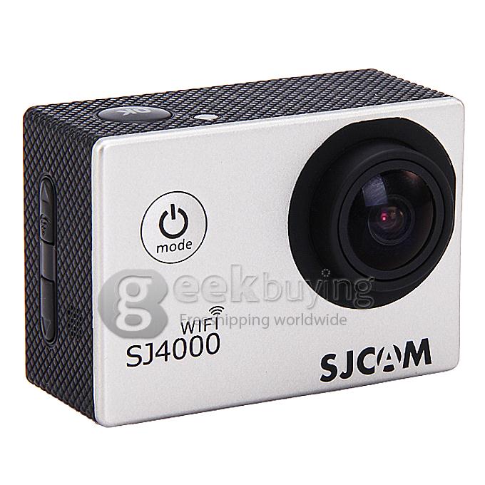 [US Stock]US PLUG SJCAM Original SJ4000 WiFi Action Camera Novatek 12MP 1080P H.264 1.5 Inch 170 Degree Wide Angle Lens Waterproof Diving HD Camcorder Car DVR support AV out - Silver