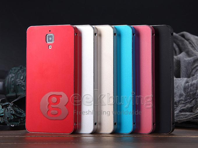 [Spain Stock] Luxury Fashion Ultrathin Aluminum Full Metal Back Cover Hard Case for Xiaomi 4 Mi4 - Silver