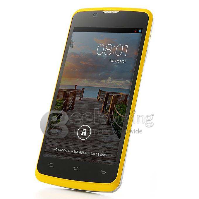 ZOPO ZP590 MTK6582M Quad Core 1.3GHz 4.5 Inch Android 4.4 OS Smartphone 512MB RAM 4GB ROM 3G GPS QHD Screen - Yellow