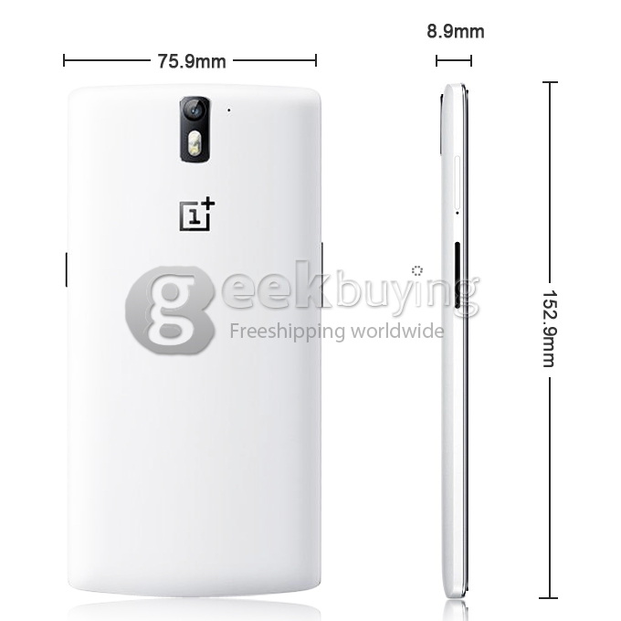 [Spain Stock] ONEPLUS ONE 5.5Inch CyanogenMod 11.0 3GB 16GB 4G FDD-LTE Smartphone Qualcomm Snapdragon 801 Krait 400 Quad Core 2.5GHz Gorilla Glass 13.0MP OTG NFC - White