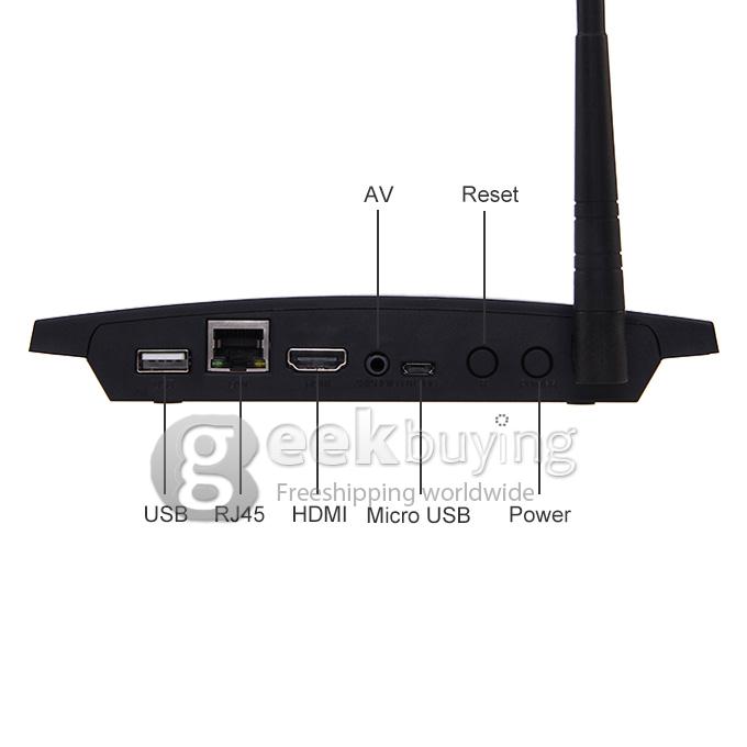 MK919S RK3188-T Quad Core 1.4GHZ Android 4.4.2 Mini TV BOX HDMI HDD Player 2G/8G Built-in 2.0MP Camera & Mic Bluetooth DLAN Miracast - Black