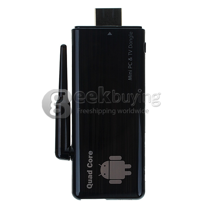 EU Plug CX-919 Rockchip RK3188T Cortex A9 1.4GHz Quad Core Google Android 4.2 Mini TV BOX Dongle 2G/8G Bluetooth External Wifi Antenna - Black