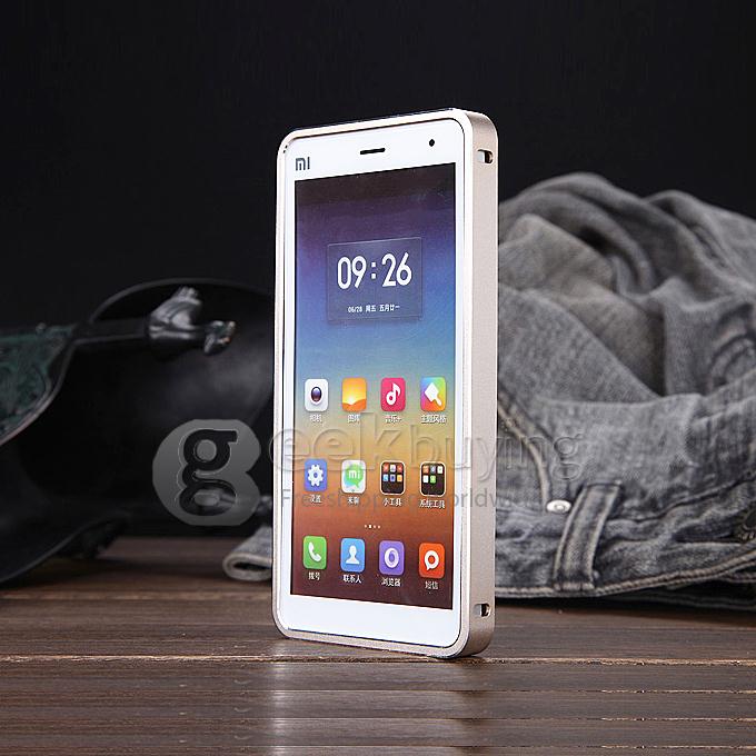 [Spain Stock] Luxury Fashion Ultrathin Aluminum Full Metal Back Cover Hard Case For Xiaomi 4 Mi4 -Golden