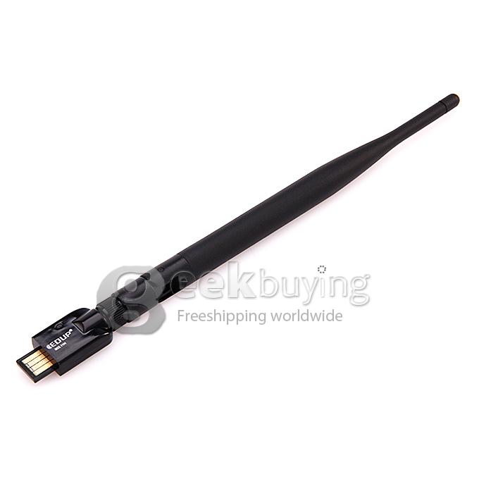 EDUP EP-MS150N 2.4GHz 802.11n/b/g 150Mbps USB2.0 Wireless Adapter LAN Card with Detachable 6dBi Antenna