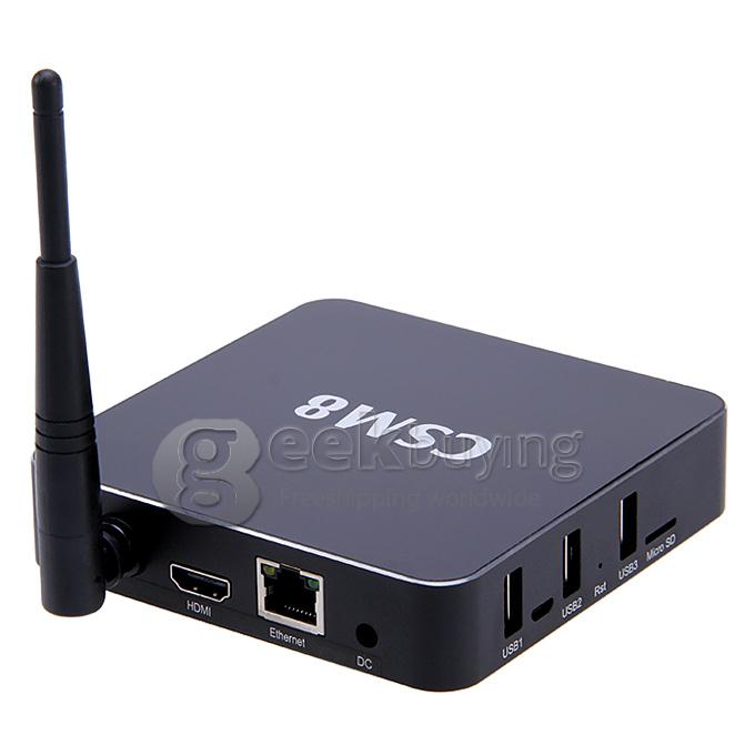 CSM8 Amlogic S802 Quad Core 2.0GHz Android 4.4 Mini TV BOX HDMI HDD Player 2G/16G Bluetooth Dual Band 2.4G/5G WIFI XBMC AV Miracast - Black