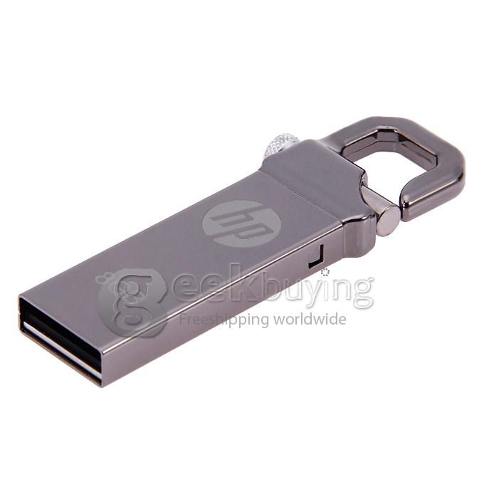 HP V250W 8GB USB 2.0 High Speed Flash Drive U Disk Memory Stick USB Drive with Keychain - Grey